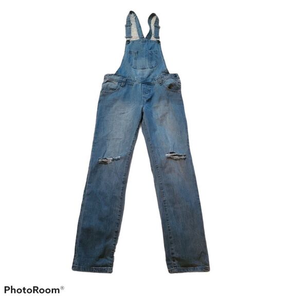 Distressed Overalls by Signature8  Small - Picture 1 of 6